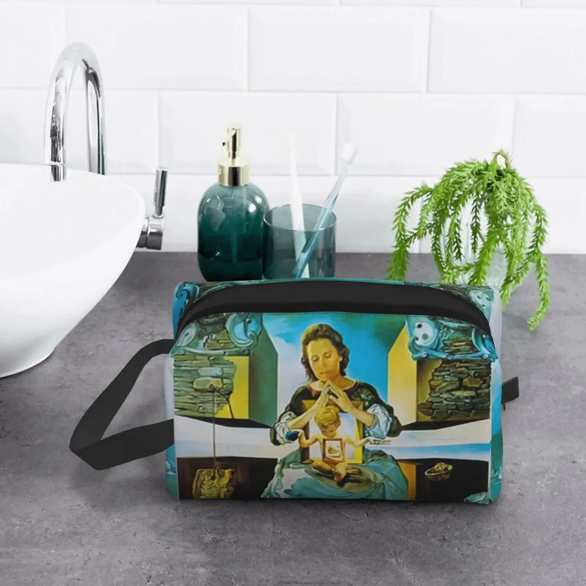 

Salvador Dali Gala Paint Makeup Bag Cosmetic Organizer Storage Dopp Kit Toiletry Cosmetic Bag Pencil Case