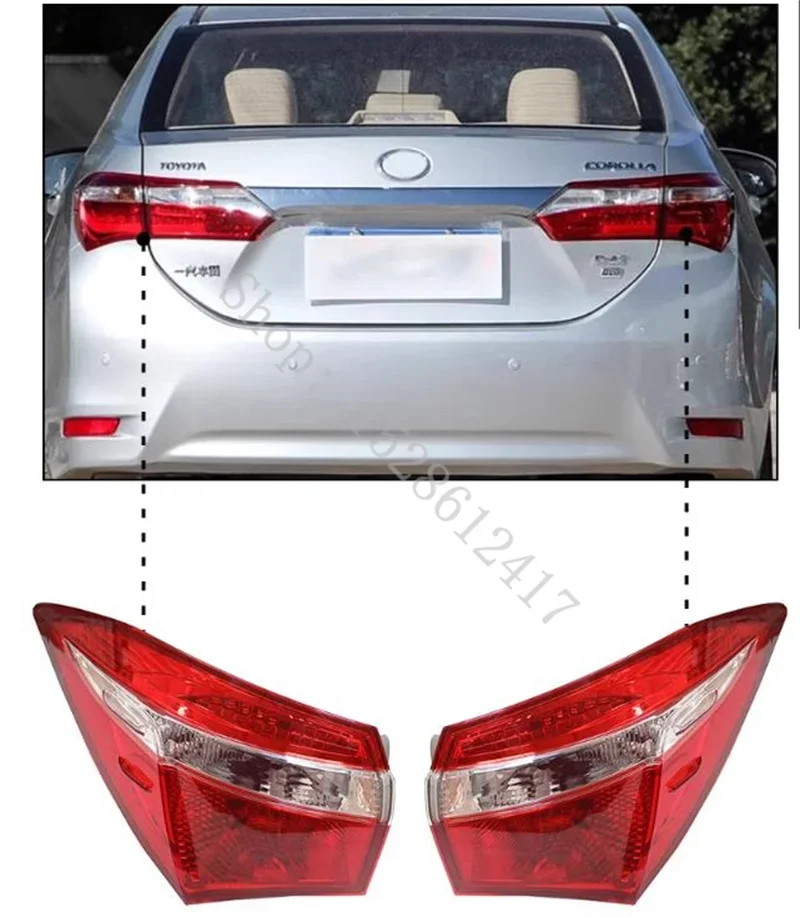 

Для Toyota Corolla 2014, 2015-2018, автомобильная задняя лампа заднего фонаря, тормозной сигнал без фонаря, внешний задний фонарь