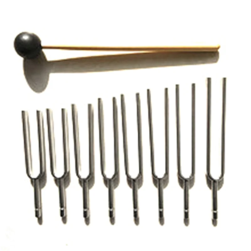 Bild 3: ONGE 8Pcs C256-C512HZ Stahl Stimmgabel Set Gesundheit Physik Vibration Mallet Vibration Werkzeug