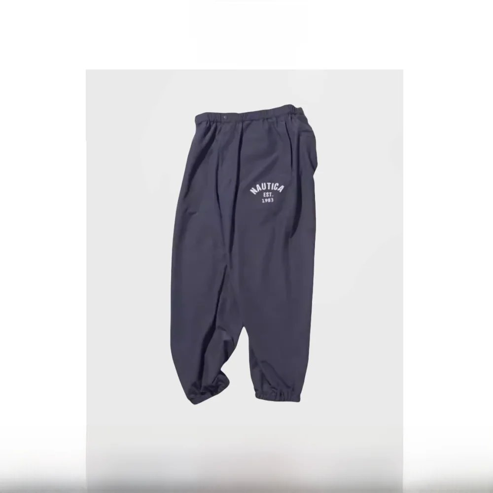 

Long Valley Daily EST983 Letter Patch Embroidered Nylon Waterproof Sports Loose Fit Youthful Sle Casual Long Pants