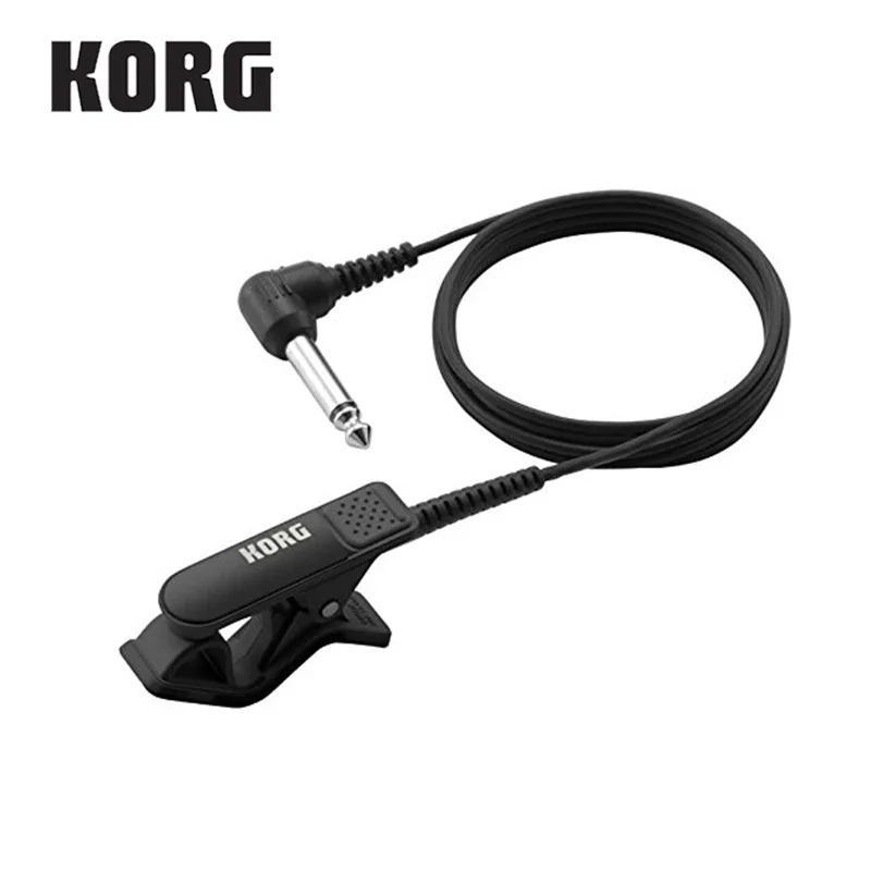 Korg CM300 Micrófono de contacto con clip Conector de teléfono macho de 1/4'' (diámetro 6,3 mm) y cable protector de 5 pies (1,5 m) - Blanco/Negro/Rojo