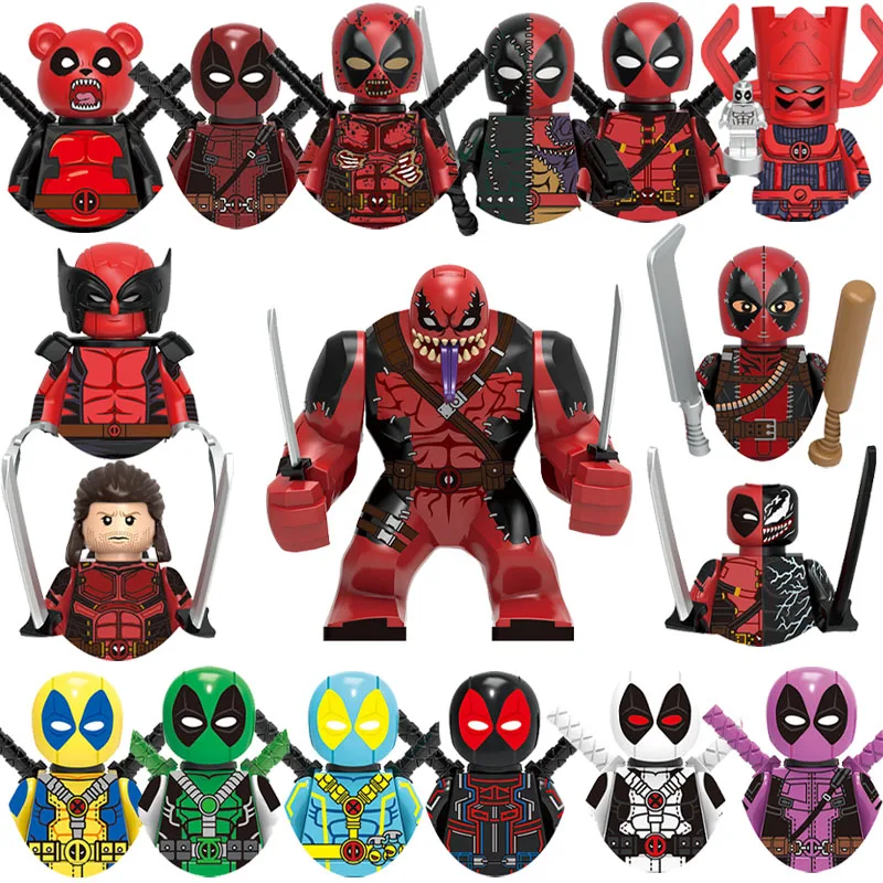 Deadpool Building Blocks Mini Action Figures Bricks Educational Diy ...