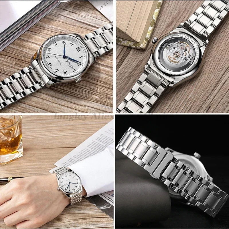 12-30 mm Big Size Stainless Steel Watch Band 14/15/16/17/18/19/20/21/22/23/24/26/28 mm Width Watches Strap Bracelet Replacement image 4