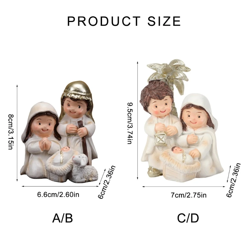 Nghệ thuật Chúa giáng sinh Bức tượng Nhựa Công giáo Nhân vật Tượng Tăng cường Ngày lễ Giáng sinh Trang trí Nhà và Văn phòng