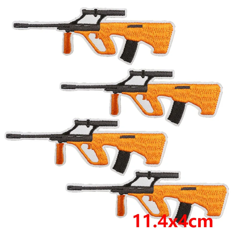 10PCS/Lots Military Patches For Clothing Assault Rifle Patch Iron On Patches for Clothing Sniper Gun Embroidery Patch On Clothes