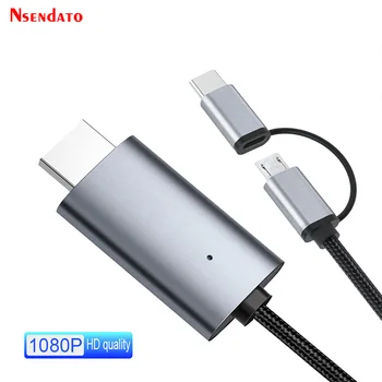 Mirascreen LD39 Wire hdmi-kompatybilny wyświetlacz strumieniowy Dongle do telewizora Adapter rodzaj USB C przewód Plug Play Mirron dla Andriod TV