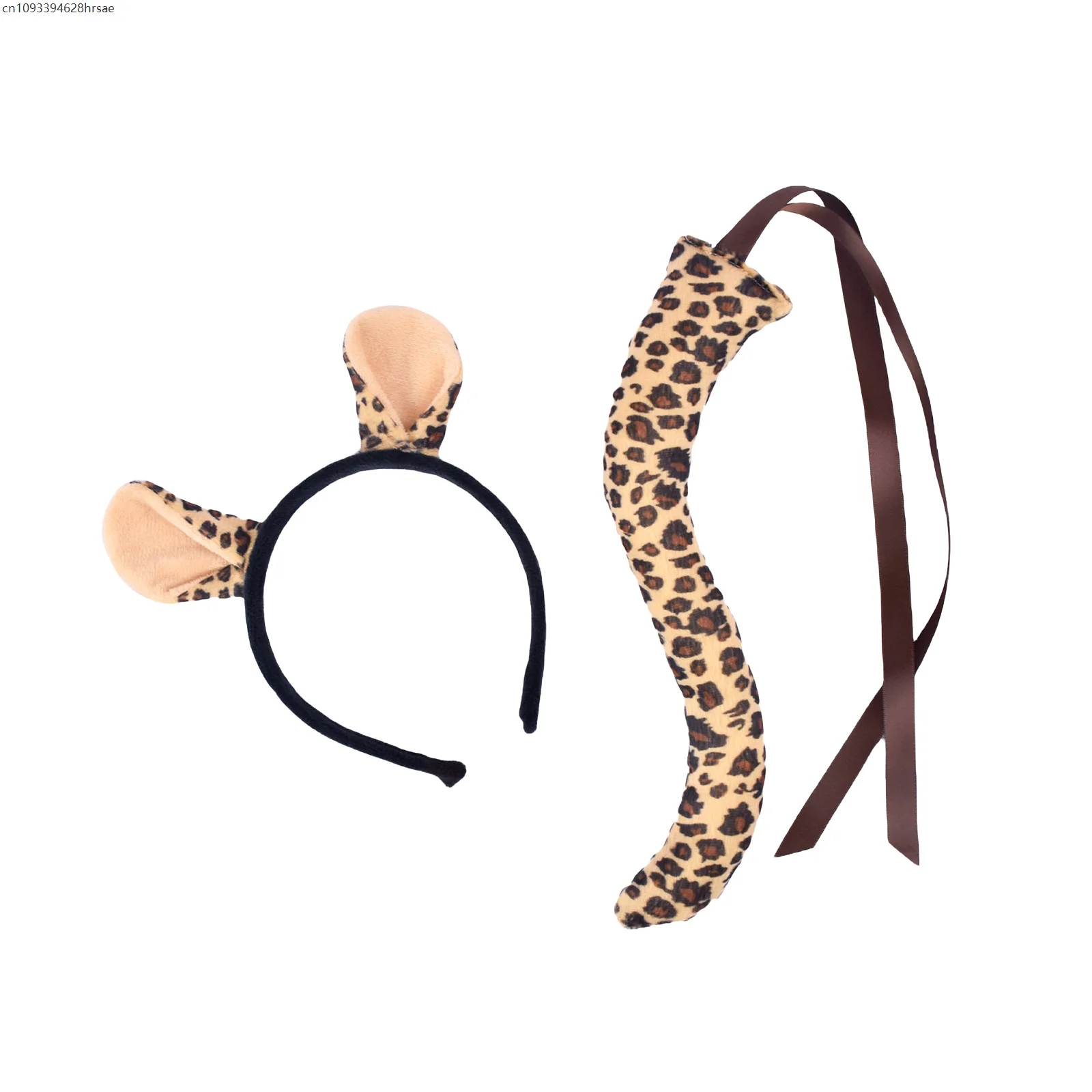 

Animal Tail Ear Headband with Tail Tiger Giraffe Leopard Fancy Kids Adult Props Cosplay Halloween Party Gift Carnival Birthday