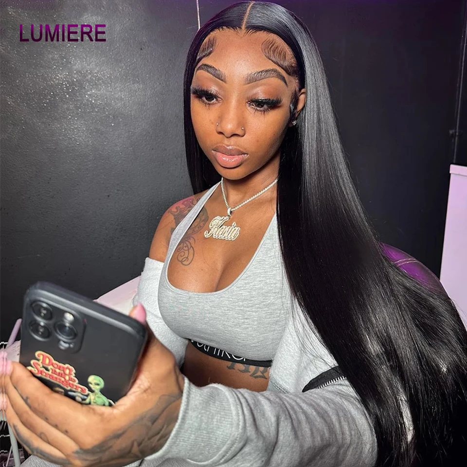 Lumiere 30 Inch Straight Lace Frontale Pruiken Voor Vrouwen Klaar Om Te Dragen 13X4 Hd Lace Front Pruik Brazilian 4X4 Lace Sluiting Pruik Te Koop