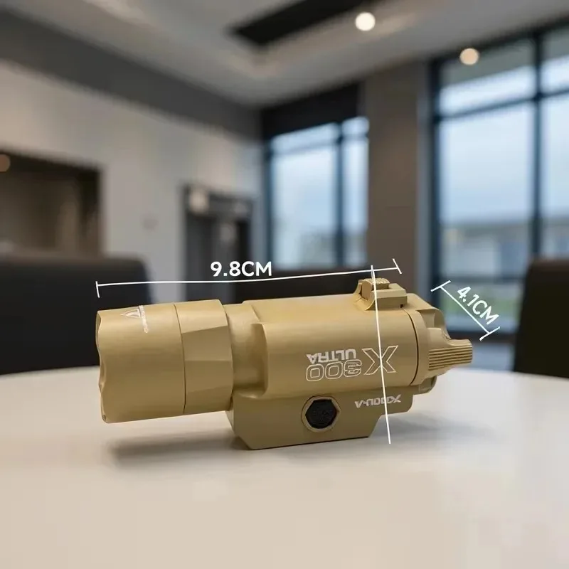 Linterna de alta intensidad dos en uno X300U: se adapta a riel de 20 mm, para pistolas de juguete Airsoft, caza, cerillas CS