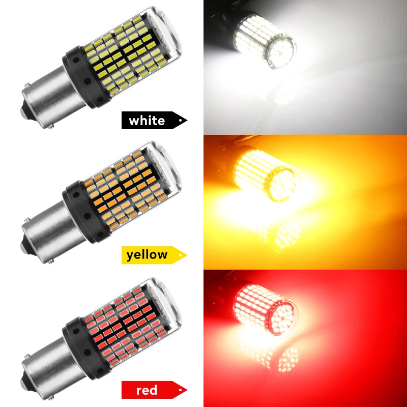 2 PCS Car Motorcycle Car signal light P21W T20 steering brake light 12V LED bulb image 6
