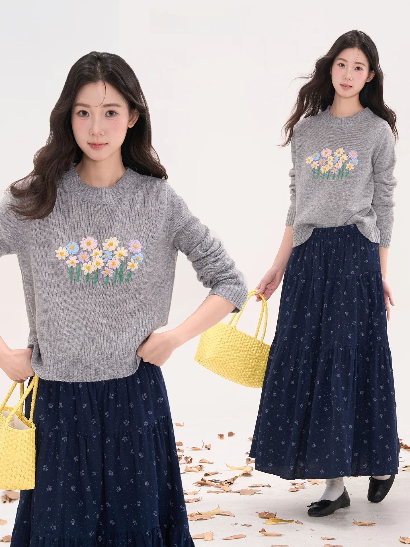 

Handmade Knitted Soft Woolen Sweater Women's round Ne Overhead Top Bubble Fsy Series Comfortable Commute Sle Long Sve