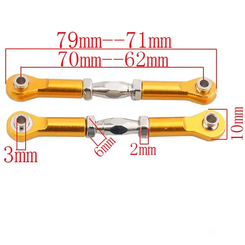 HSP BAJA Upgrade Parts Aluminum Steering Linkage 166017 06048 For 1/10 Scale Models 4WD RC Off Road Buggy Remote Control Car