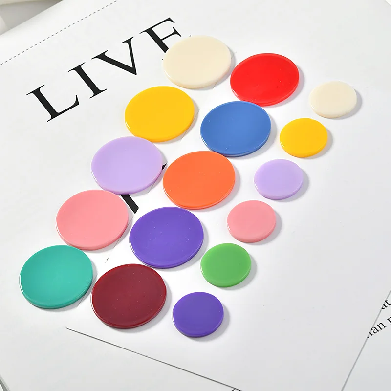 Circular South Korea Fruta Color Ya Ke Li Pian DIY Handmade Hairclip Jewelry Earrings Accessories Material 10 Pcs