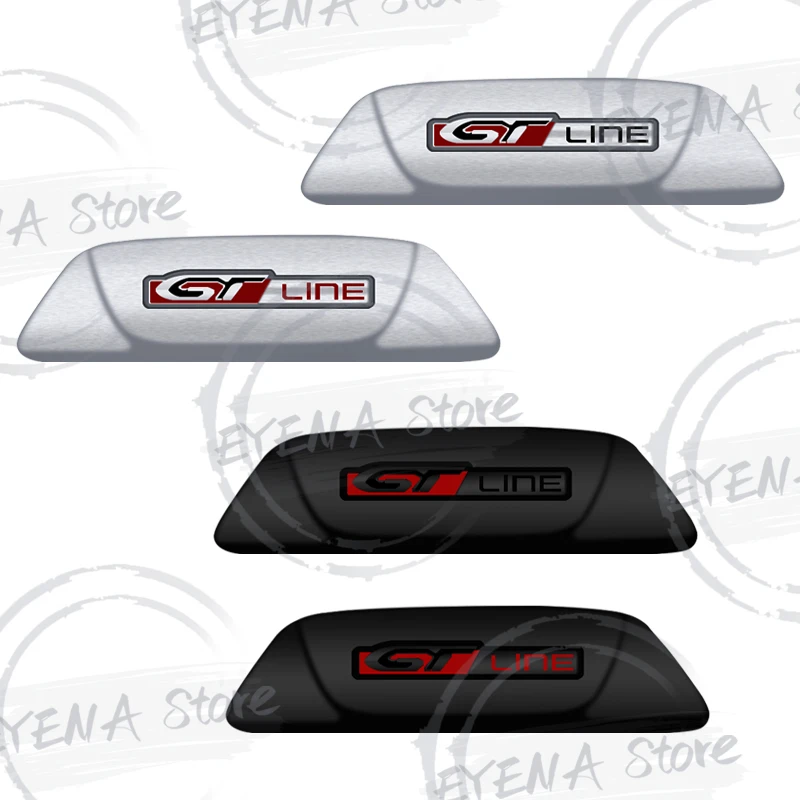 1pcs Car Metal Alloy GT LINE Logo Steering Wheel Sticker Emblem For 508 5008 4008 3008 308 PHEV Badge Decoration Styling