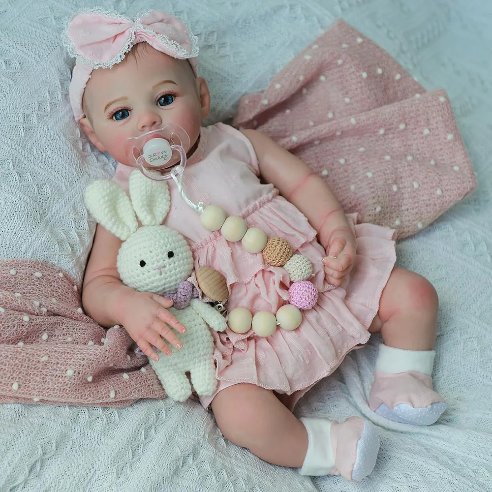 Reborn Baby Dolls Soft Silicone Full Body 48cm Realistic Newborn Bebe Girl Painted Visible Veins Kids Doll Toy Birthday Gifts