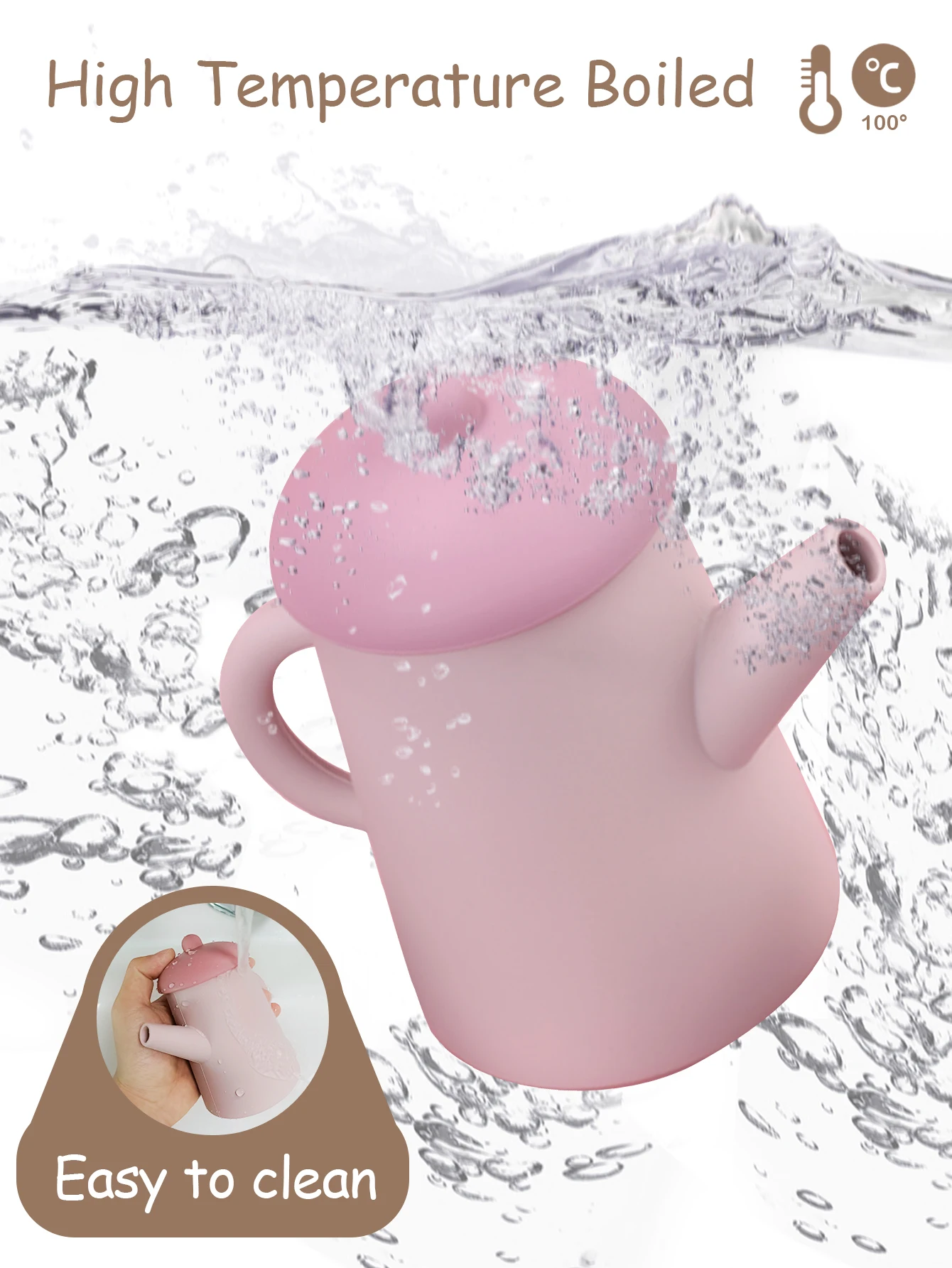 TYRY HU Teacup Children Toy Simulation Kitchen Utensil BPA Free Silicone Kid Education Pretend Play Toy Gift