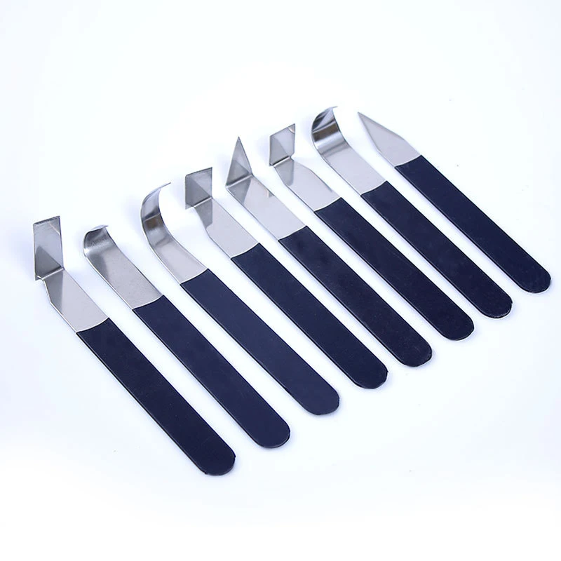 Stainless Steel Pottery Clay Ceramic Sculpting Tools, Hand Made Clay Sculpture, Carving Fettling DIY Tool, 4 Pcs/8Pcs