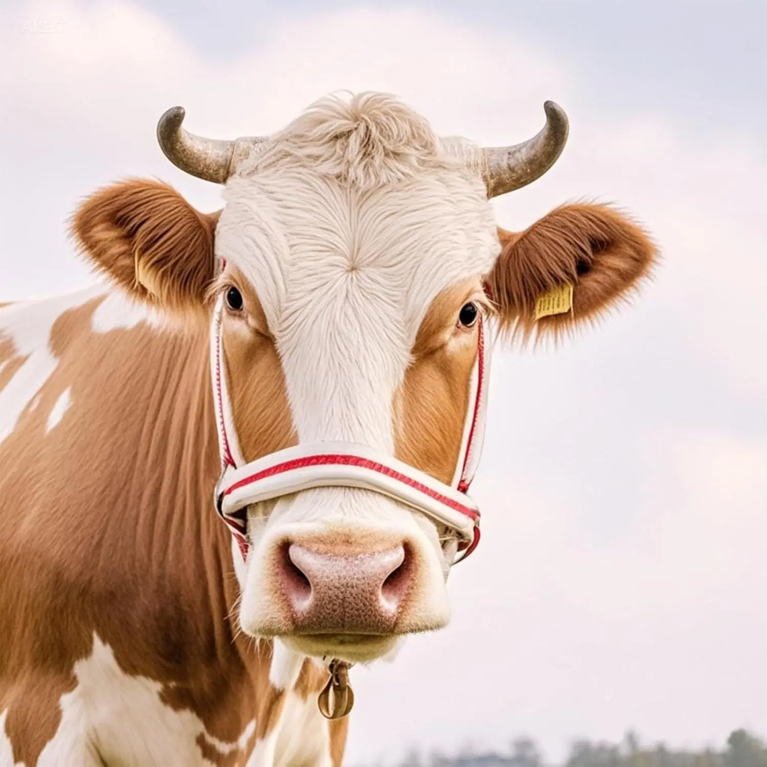 

Heavy-Duty 1400LB Adjustable Faux Suede Cattle Halter Comfortable No Rub Cow Horse Donkey Halter for Farm And Show Use