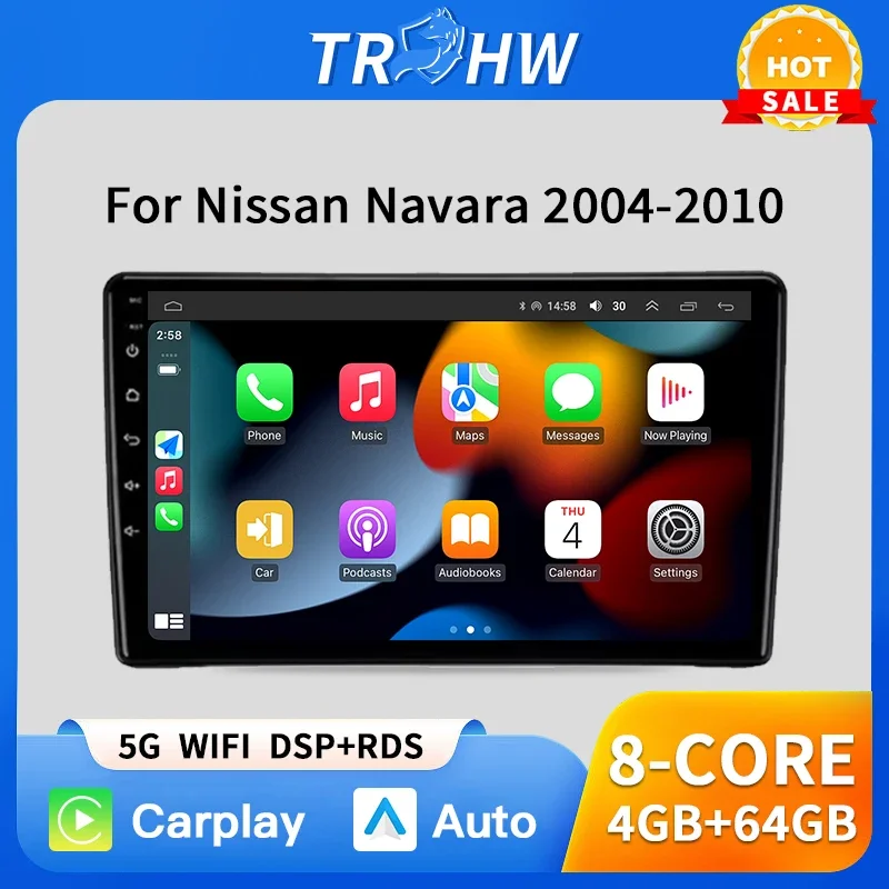 

for Nissan Navara D40 2004 - 2010 Radio GPS Navigation Audio Video CarPlay DSP Multimedia 2 din Android Car DVD Player