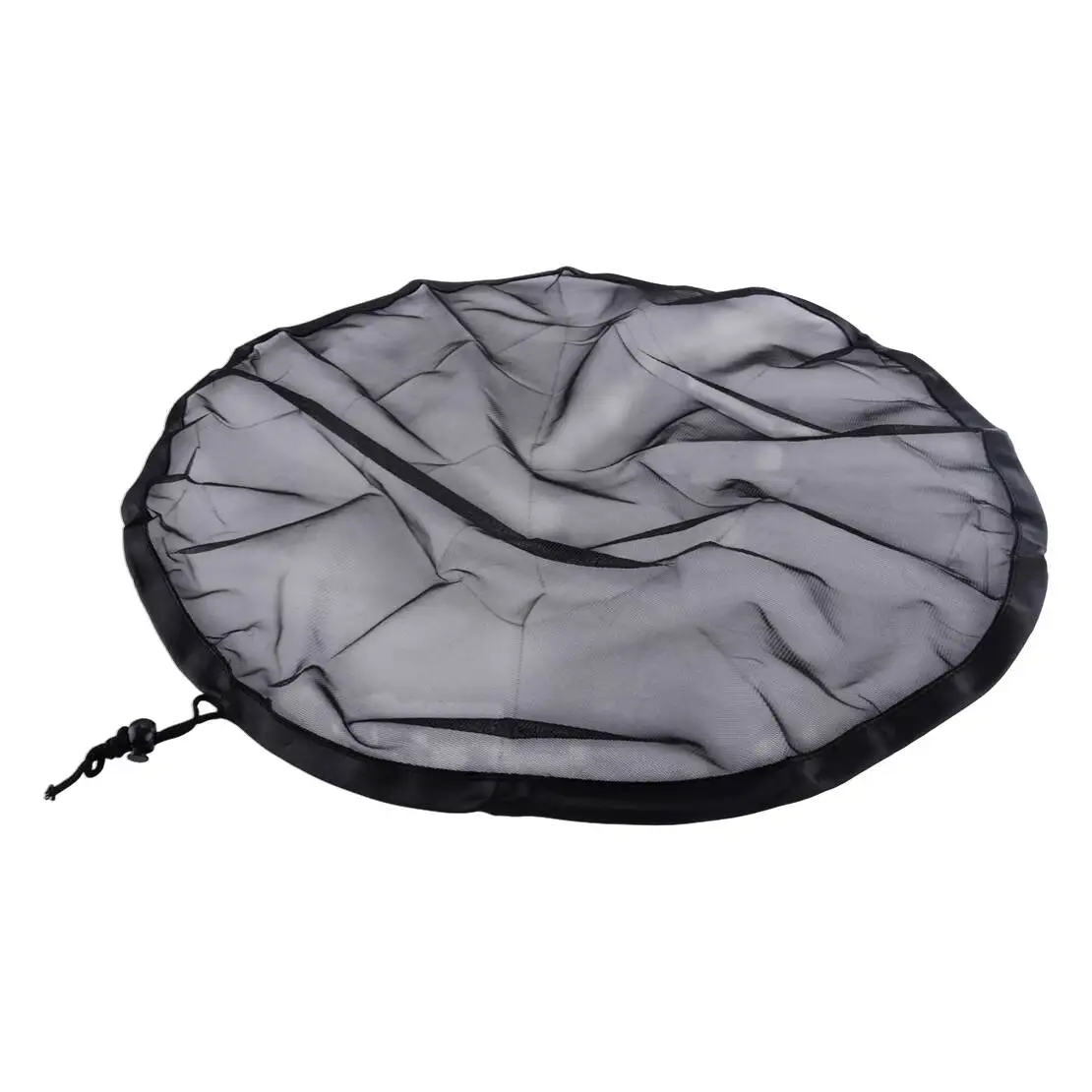 120cm Rain Barrel Net With Cord Water Collection Bucket Foliage Mesh Screen Cover Protector Black Polyester