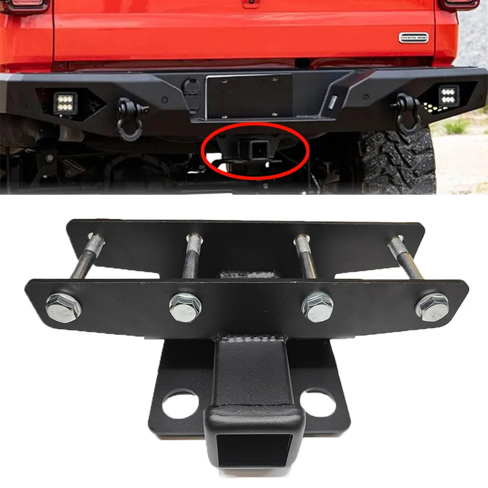 2inch Car Tow Hitch Receiver Trailer Rear Low Bumper Heavy Duty Metal Towing Hitch Connector Kit for Jeep Gladiator JT 2019+