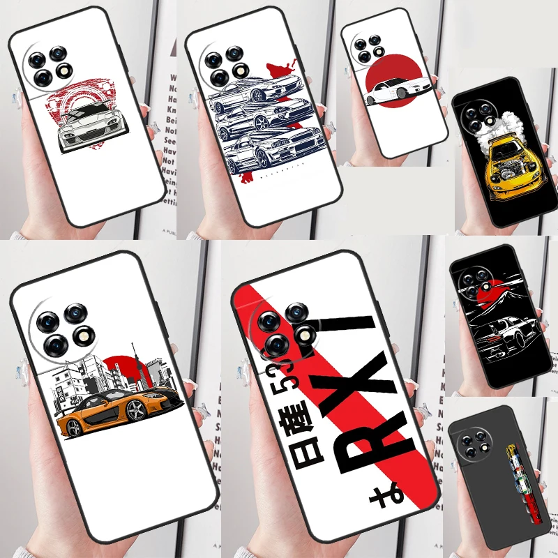 RX7 JDM Legends Cars Cover For OnePlus 12 13 11 12R 13R 9 10 Pro 8T 9RT 10T 10R Nord CE 4 2 3 Lite N20 N30 Case