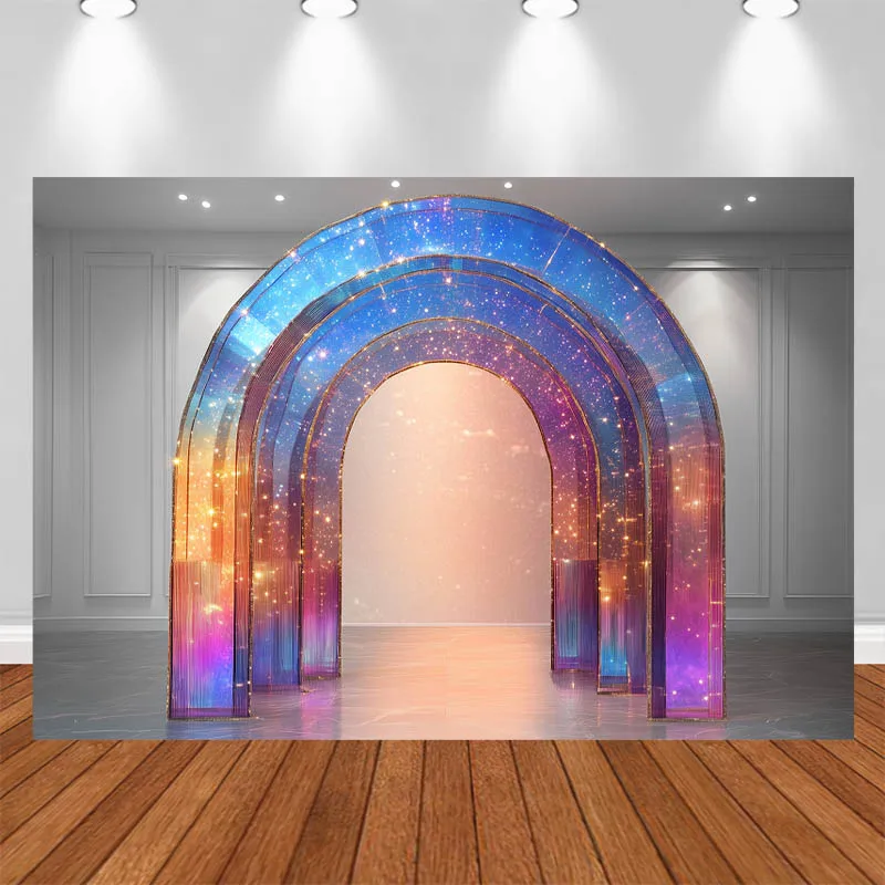 

LS Photography Background Arch Rainbow Indoor Decor Adult Kids Portrait Photo Backdrop Studio
