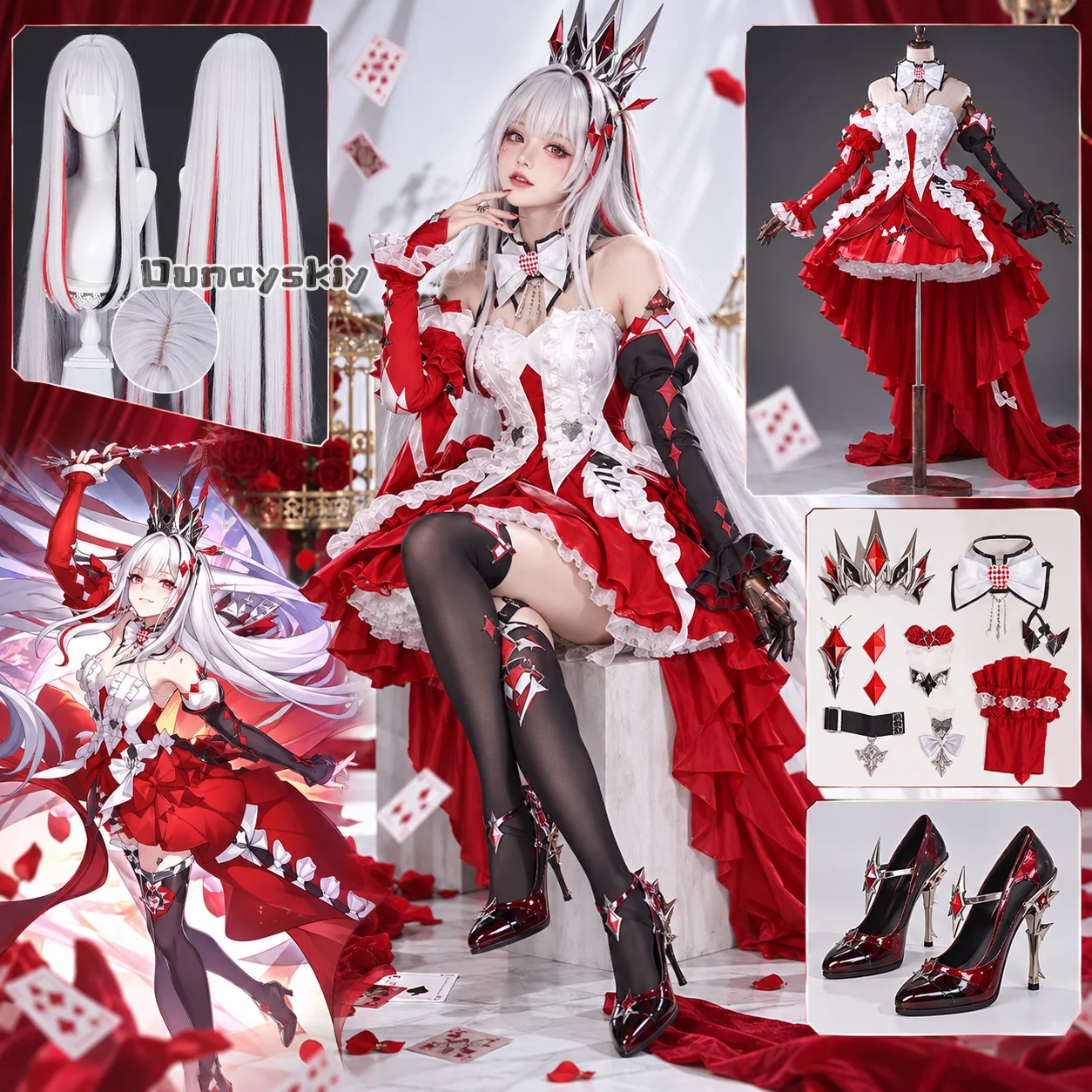 ​ ​ ​ ​ ​ ​ ​ ​ ​ ​ ​ ​ ​ ​ ​ Xuzhao ​ ​ Ah ​   Costume de cosplay joyeux, perruque, uniforme, Halloween, jeu de rôle, fête de carnaval, jeu, Honkai: Star Rail ​ ​