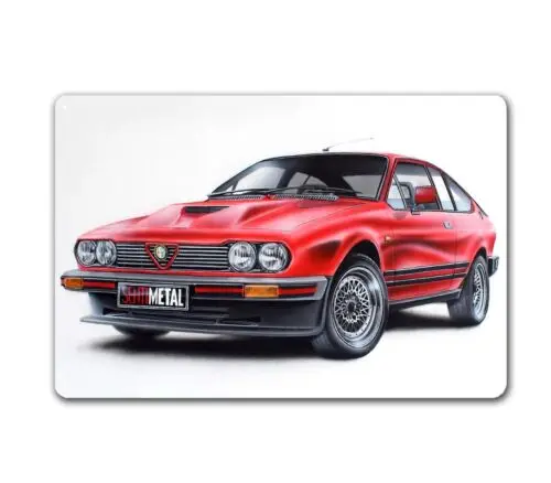 Romeo Gtv Car Metal Poster Tin Sign 20x30cm
