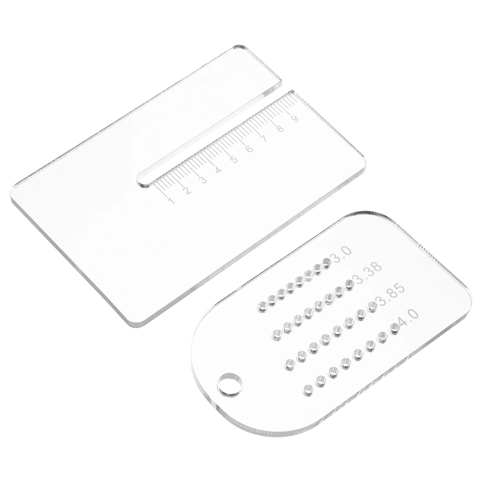 

2Pcs Stitching Spacer Heavy Duty Punch Guide Clear Acrylic Ruler for Even Spacing Sewing Aid Plate Craft Hole Punch Tool