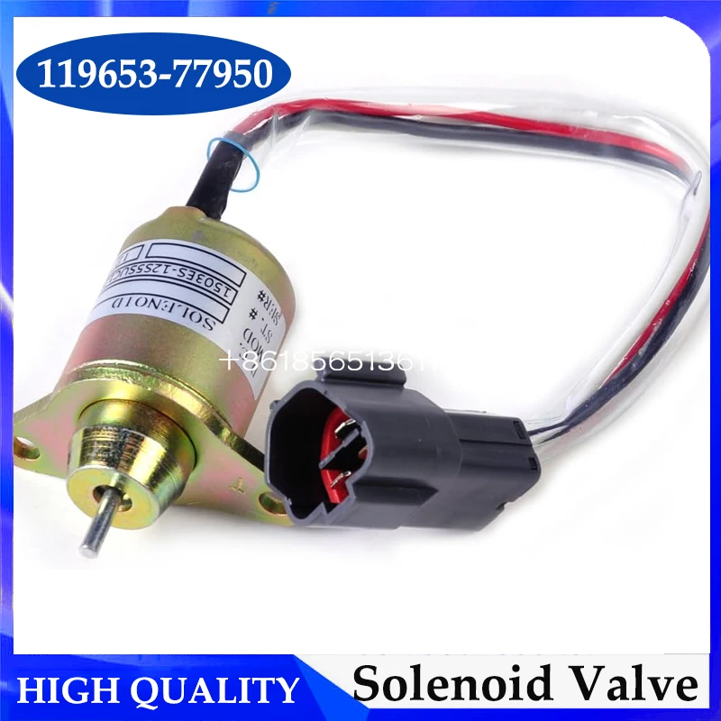 Stop Solenoid Valve 1503ES-12S5SUC5S 12V Fuel Shut Off Solenoid 119653-77950