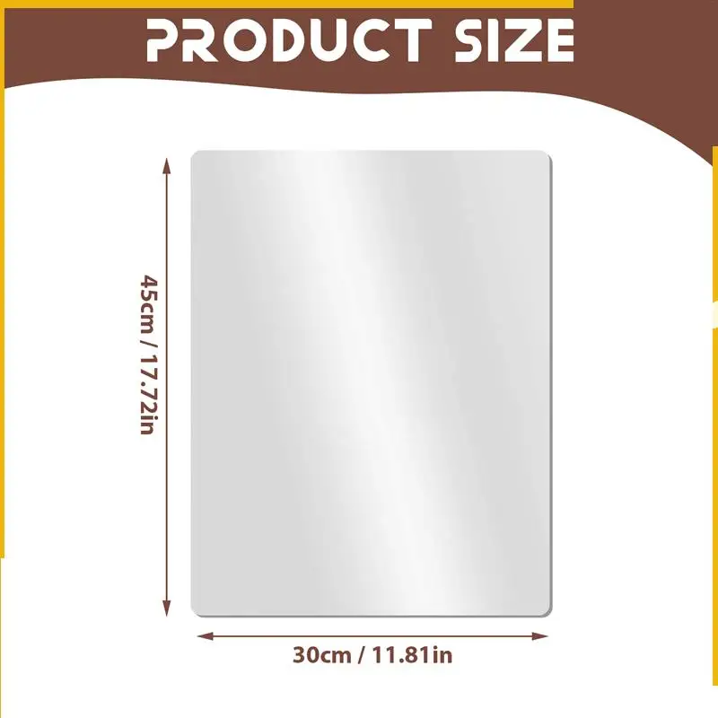 A92P doorzichtige flexibele plastic snijplankmatten set, matte doorzichtige keukensnijplank doorzichtige matten 17,5 x 12 inch, set van 7