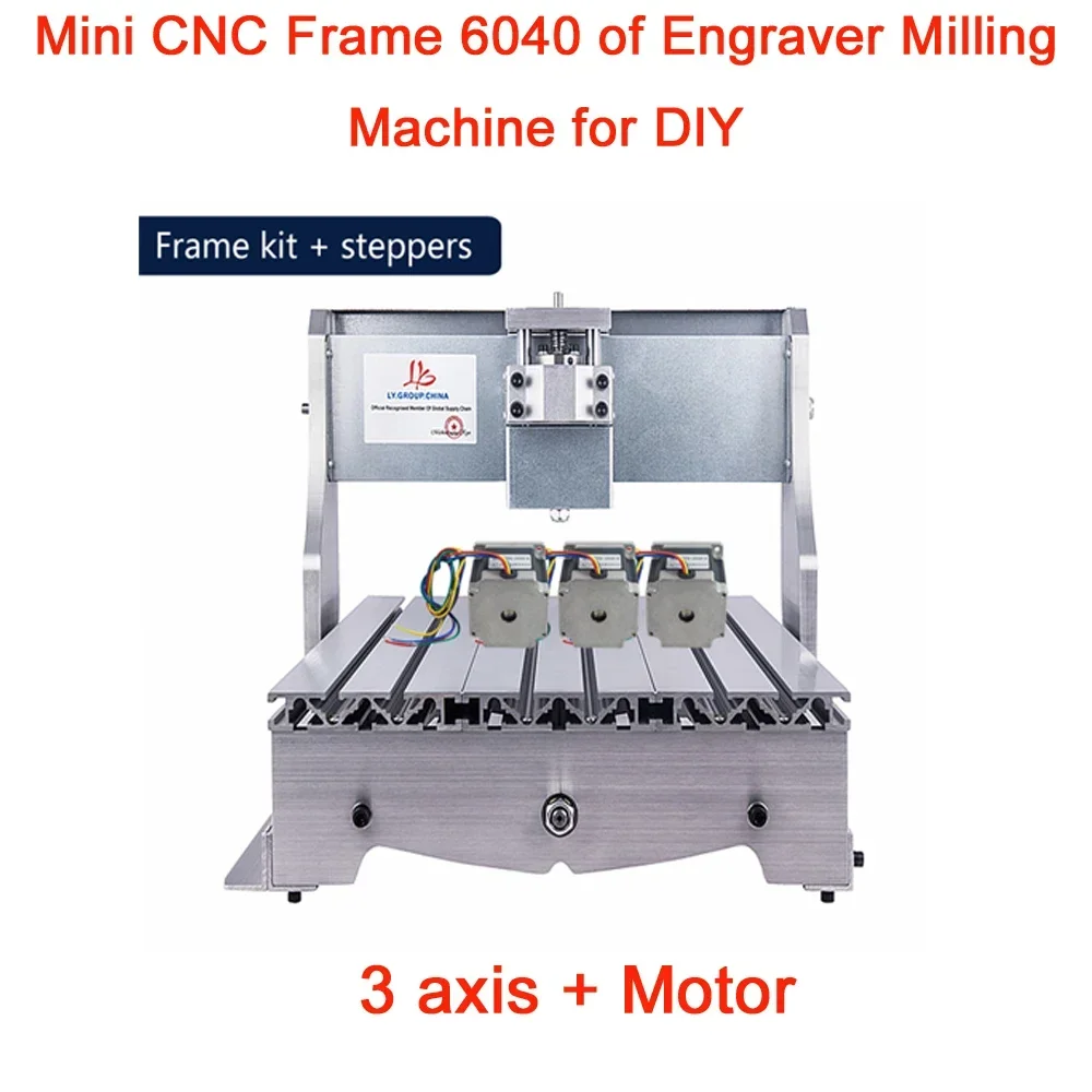 

LY Mini CNC Frame 6040 3 Axis of Engraving Milling Machine 400*600mm Carving Area with 3pcs 57mm Stepper Motor for DIY