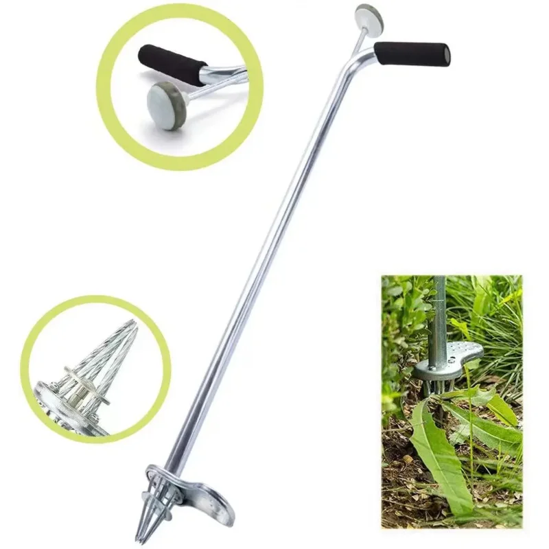 Efficient Galvanized Treatment Stroke Tiller Gardening  Hand Weeder New Stand Up Weed Puller Landscaping Lawn Supplies