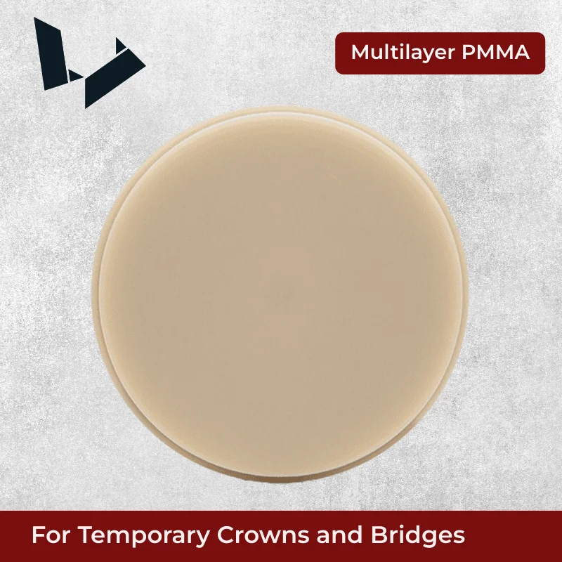 

98x16mm Multi-Layered PMMA Dental Temporary Crown Milling Discs Denture Tooth Repair Materials in Dentistry