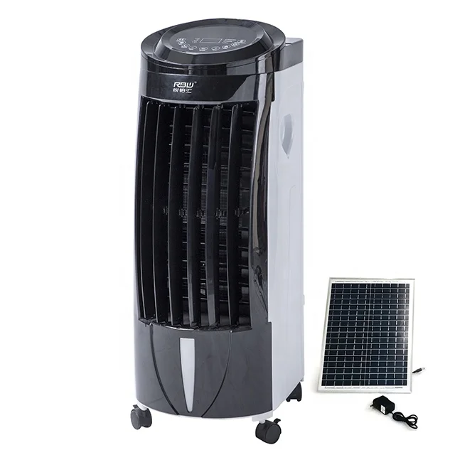 

Portable Solar Charging DC Evaporative Water Cooling Fan air Cooler with LED Touching Control Panel