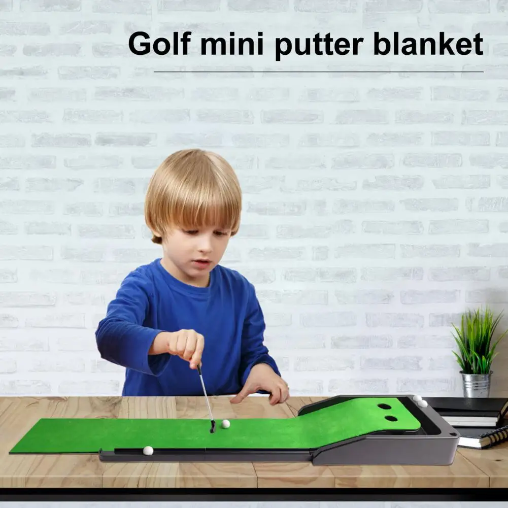 Golf Putting Mat with Ball Table Game Indoor Mini Golf Putting Trainer Carpet Training Golf Training Putting Pad Golf Gifts