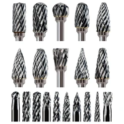 Carbide Burr Set Accessories Attachments 20PCS Die Grinder Rotary Tool Rasp Wood Carving Bits Metal Grinding Engraving