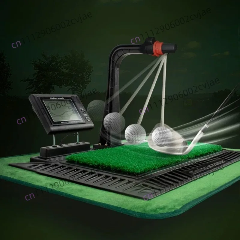 Indoor Digital Swing Practice Golf Swing Exerciser Trainer with English Panel Digital Screen & Auxiliary Voice Elite