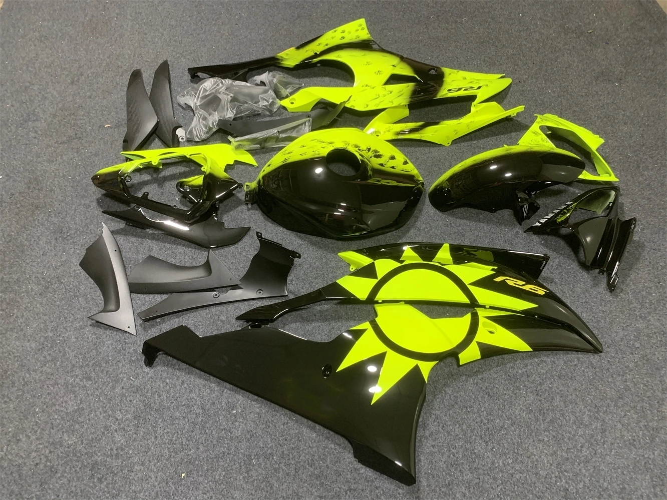 Motorcycle Fairing Kit ABS Plastic Body Injection For Yamaha YZFR6 YZF-R6 YZF R6 2008 2009-2016 Fairings Bodywork Bodykits Black