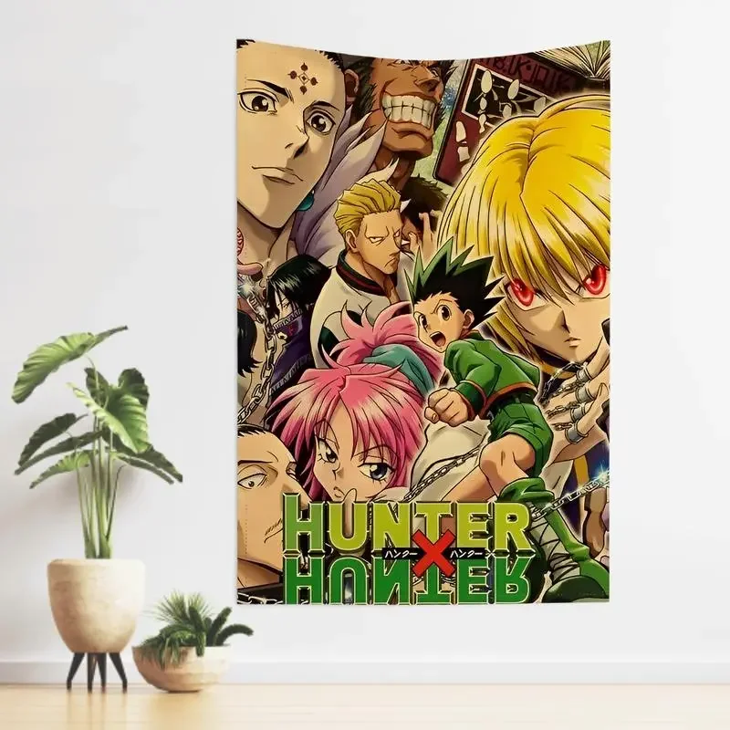 H-Hunter X Hunter Anime Custom Flag for the Wall Outdoor Decors Advertising Bedroom Stuff Room Decoration Garage Flags Tapestry