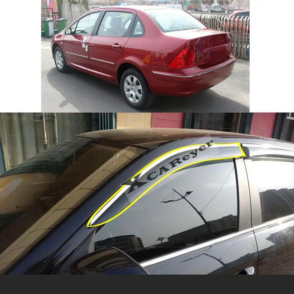 For Peugeot 307 Sedan 2004 2005 2006 2007 2008 2009 2010 2011 2012 2013 Sticker Window Glass Wind Visor Rain/Sun Guard Vent