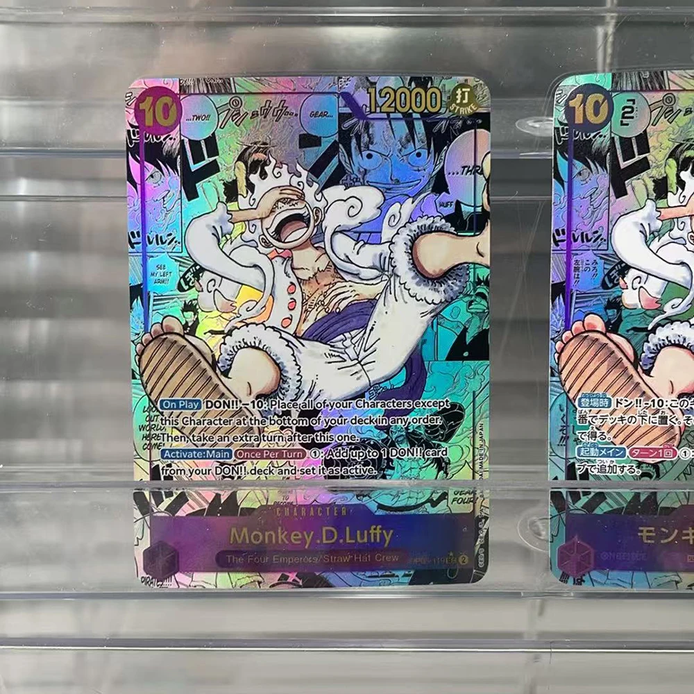 Anime OPCG Collection Card Monkey D Luffy OP05-119 Manga SEC English Refractive Color Flash Card Textured Child Gifts Toy - Image 2