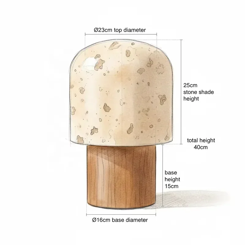 Vintage Travertine Table Light Retro Alabaster Table Lamp for Mid-century Modern Interior