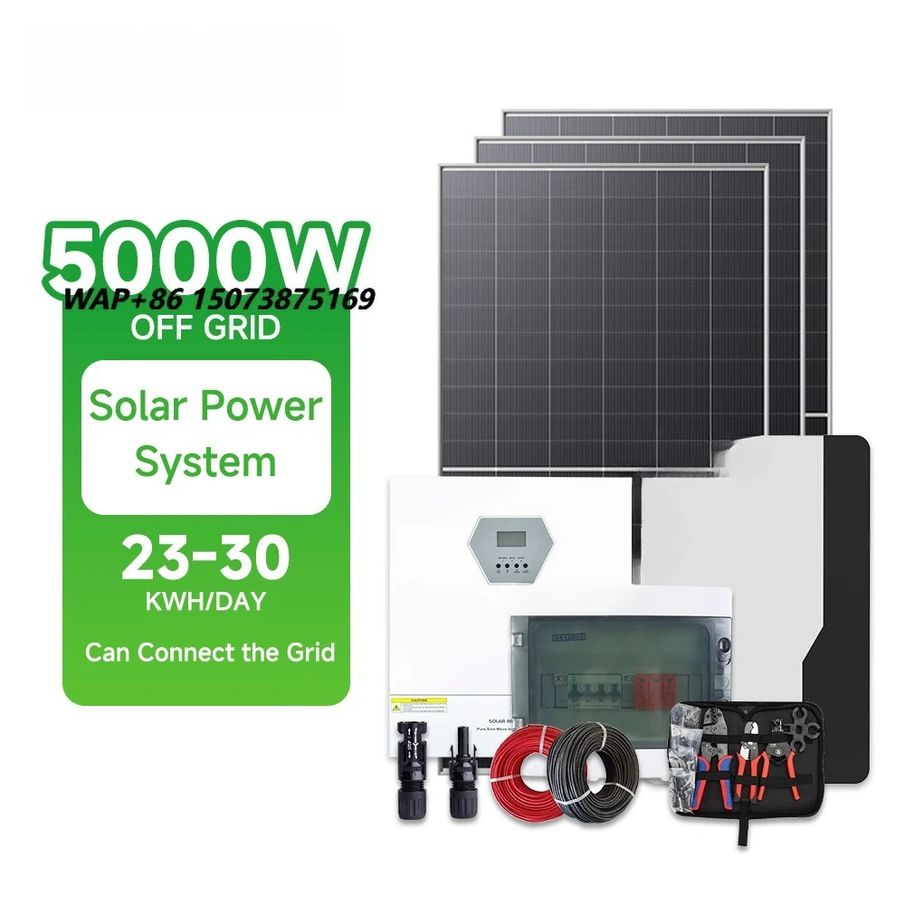 Single Phase  Control 5kw 7kw 8kw 11kw Solar Panel System Kits 20kw 30kw off Grid House Solar Power System for Middle East