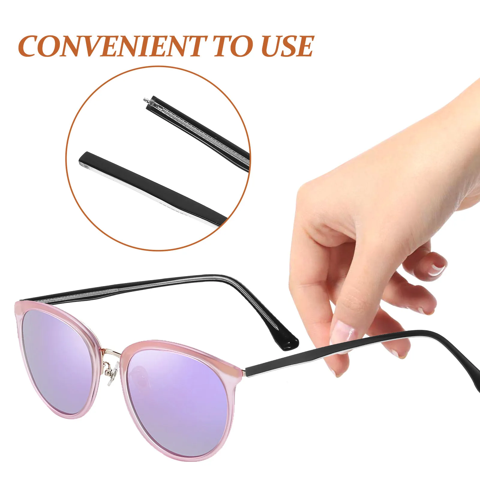 1Set Metal Glasses Arm Replacement Temple Universal Eyeglasses Repair Kit Sturdy Comfortable Non- for Myopia Reading