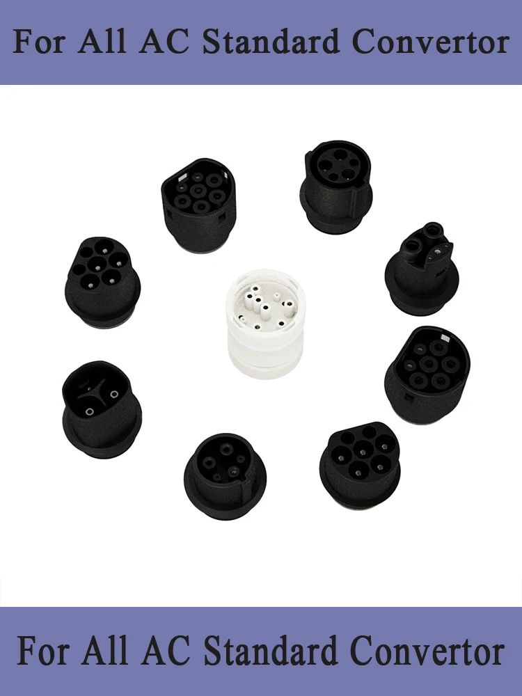

Integrated EV Charging Adaptateur for All Major Standards IEC62196 Type2 J1772 Type1 NACS & GBT For Tesla Model Y BYD Car Access