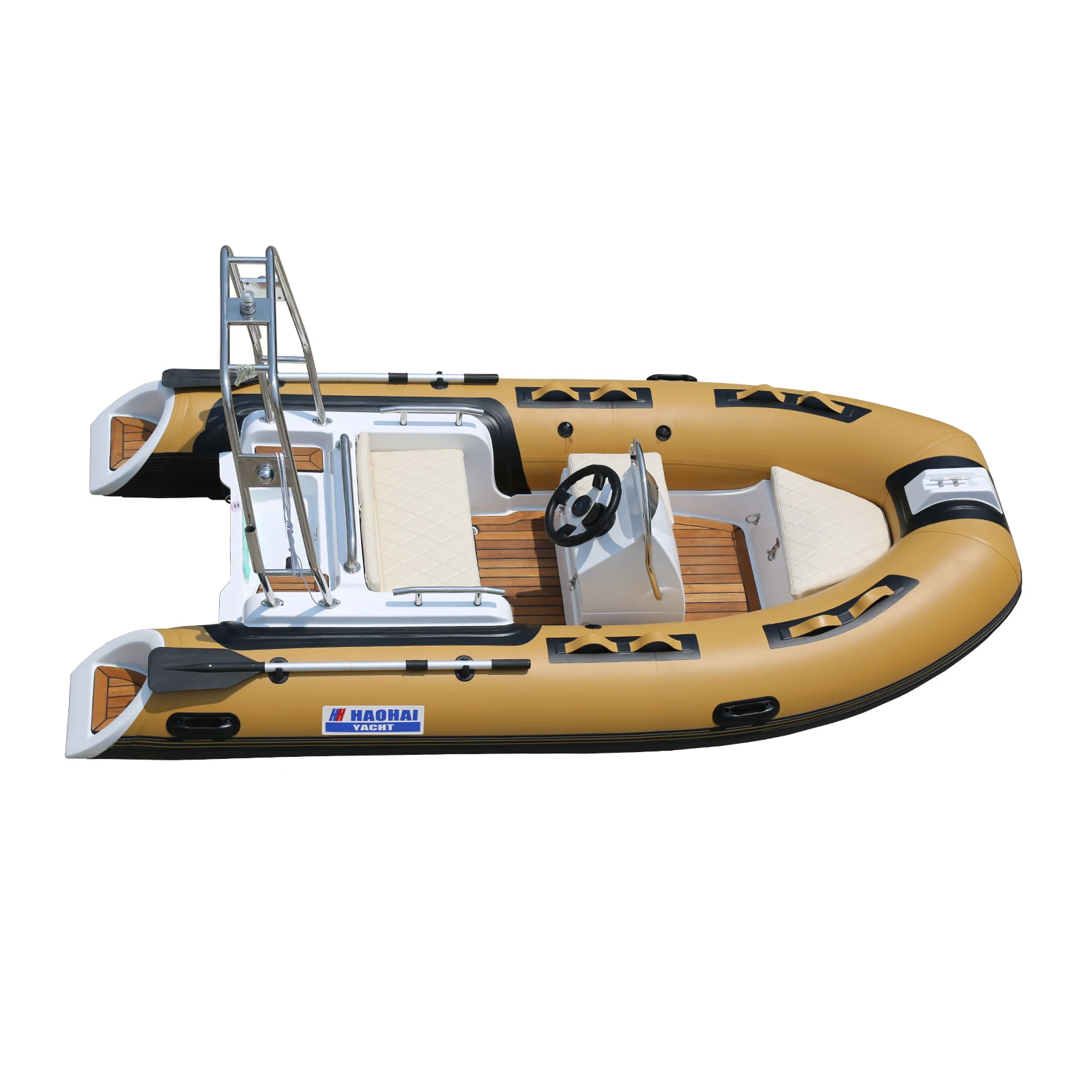 

11.8ft 360cm Luxury Racing Boat PVC And Aluminum Floor Inflatable Carbon Fiber RIB Hypalon FRP Material For 5 People Fishing