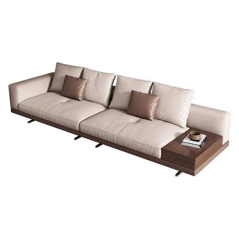 

Minimalist straight sofa, modern simple living room large flat sofa