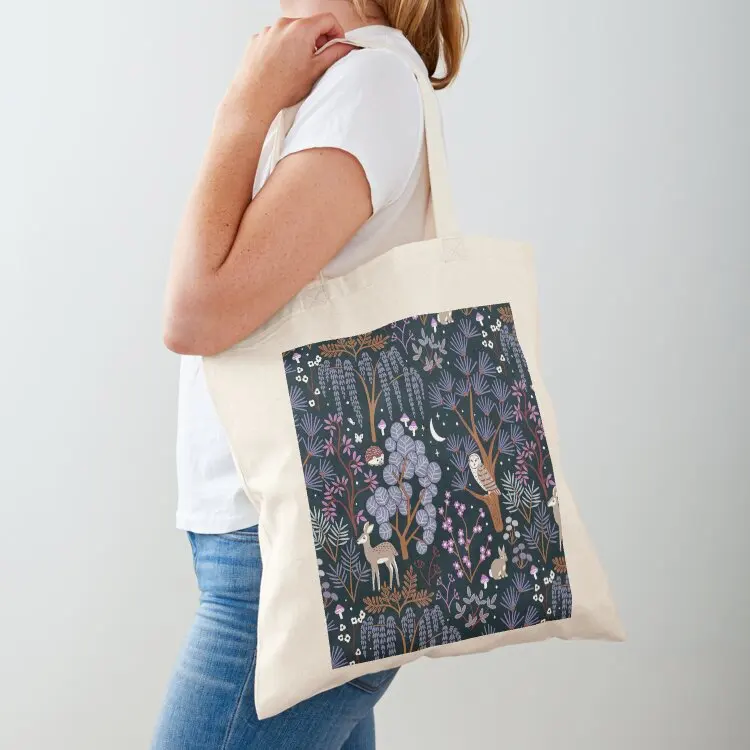 

Woodland Night Life - Ultra Violets Tote Bag tote bag woman bags for women Shopper handbag